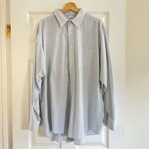 Brooks Brothers Long Sleeve Button Down Checkered Pattern 100% Cotton Business L